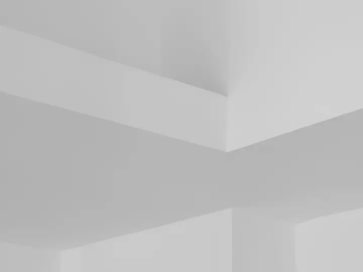 Clean white stepped ceiling edges